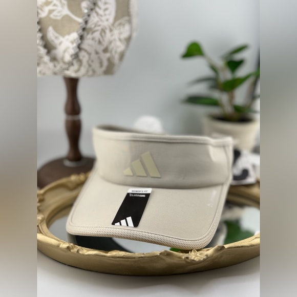 adidas Accessories - Adidas Women’s Beige Sports Visor – Adjustable Fit 🧢✨